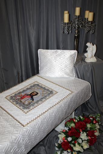 Комплект в гроб «ГОСПОДЬ ВСЕДЕРЖИТЕЛЬ» (покрывало, подушка)