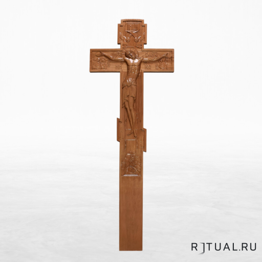 Крест Резной Дубовый 4
